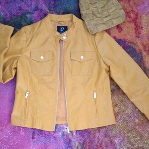 New York & Company Mustard Utility Jacket
